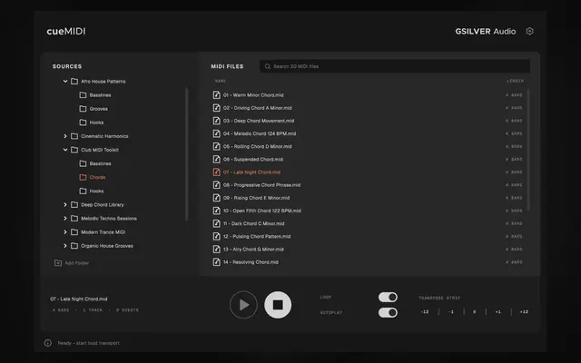 cueMIDI by GSILVER Audio