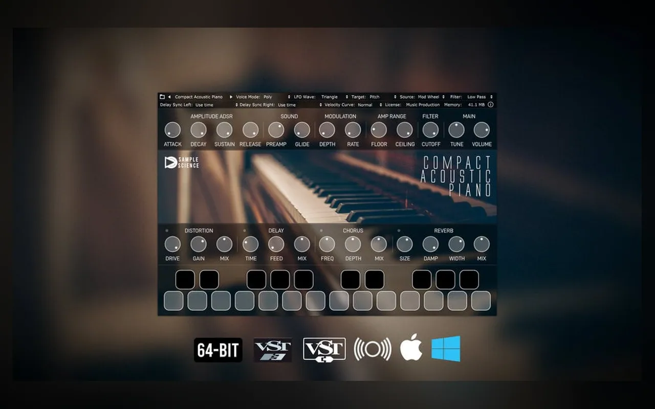 Compact Acoustic Piano by SampleScience